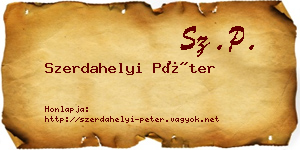 Szerdahelyi Péter névjegykártya